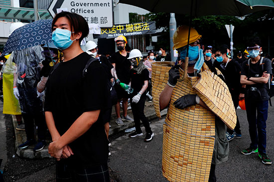 المتظاهرون فى هونج كونج