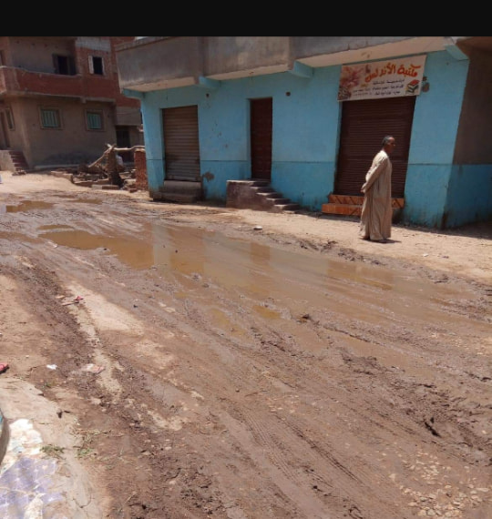 غرق شوارع قرية كفور بلشاى  (1)
