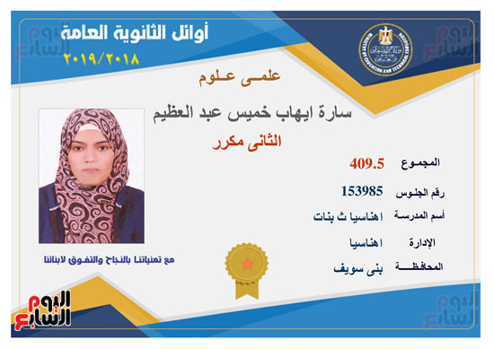 أوائل الثانوية العامة (10)