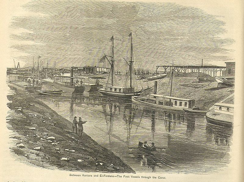 واحدة من إحدى عمليات عبور قناة السويس في القرن التاسع عشر