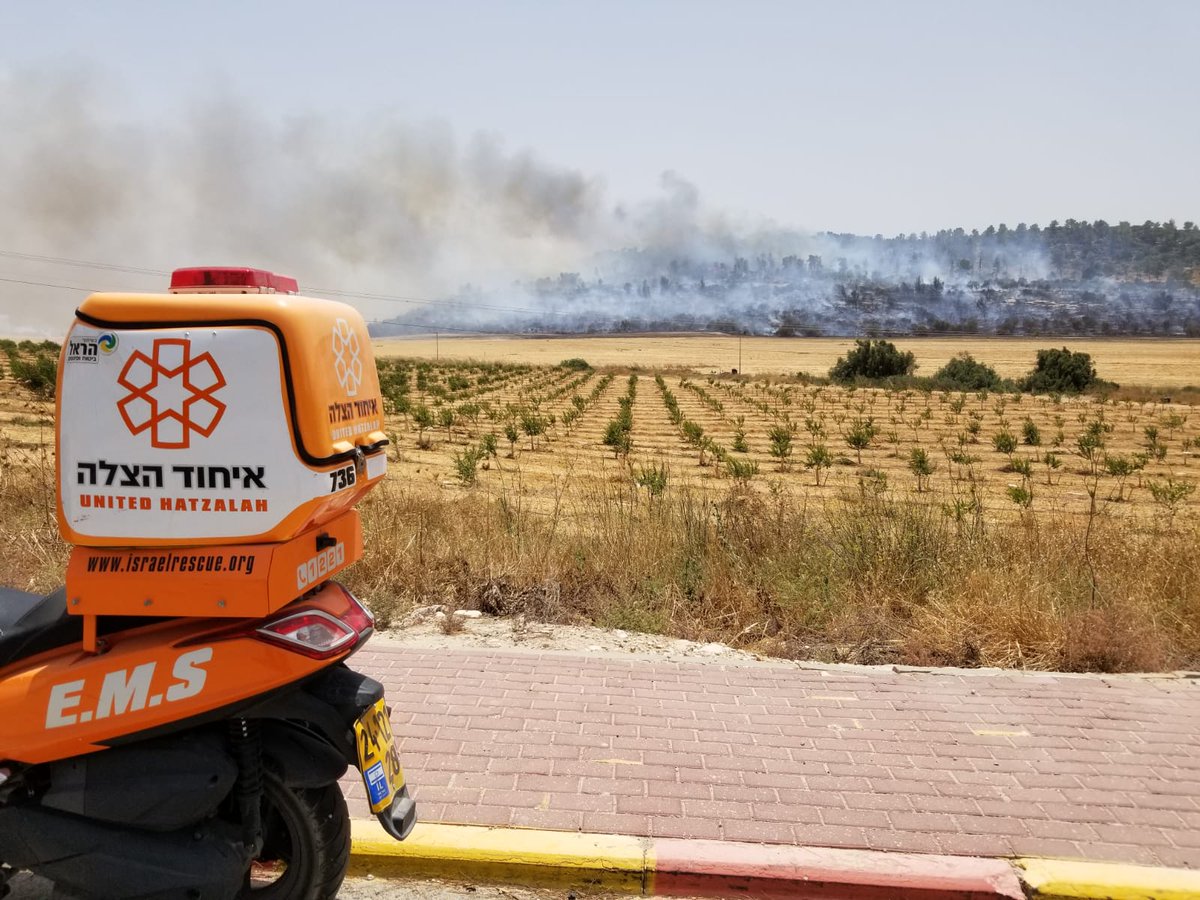 Fire in various parts of Israel
