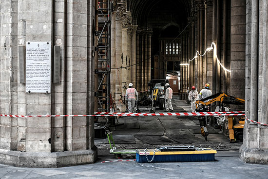 استمرار أعمال الترميم بكاتدرائية نوتردام بفرنسا بعد حريق (6)