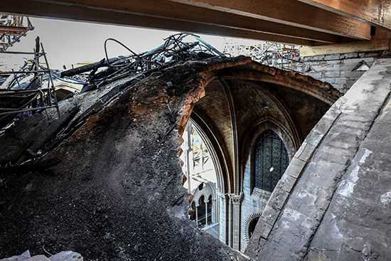استمرار أعمال الترميم بكاتدرائية نوتردام بفرنسا بعد حريق (4)