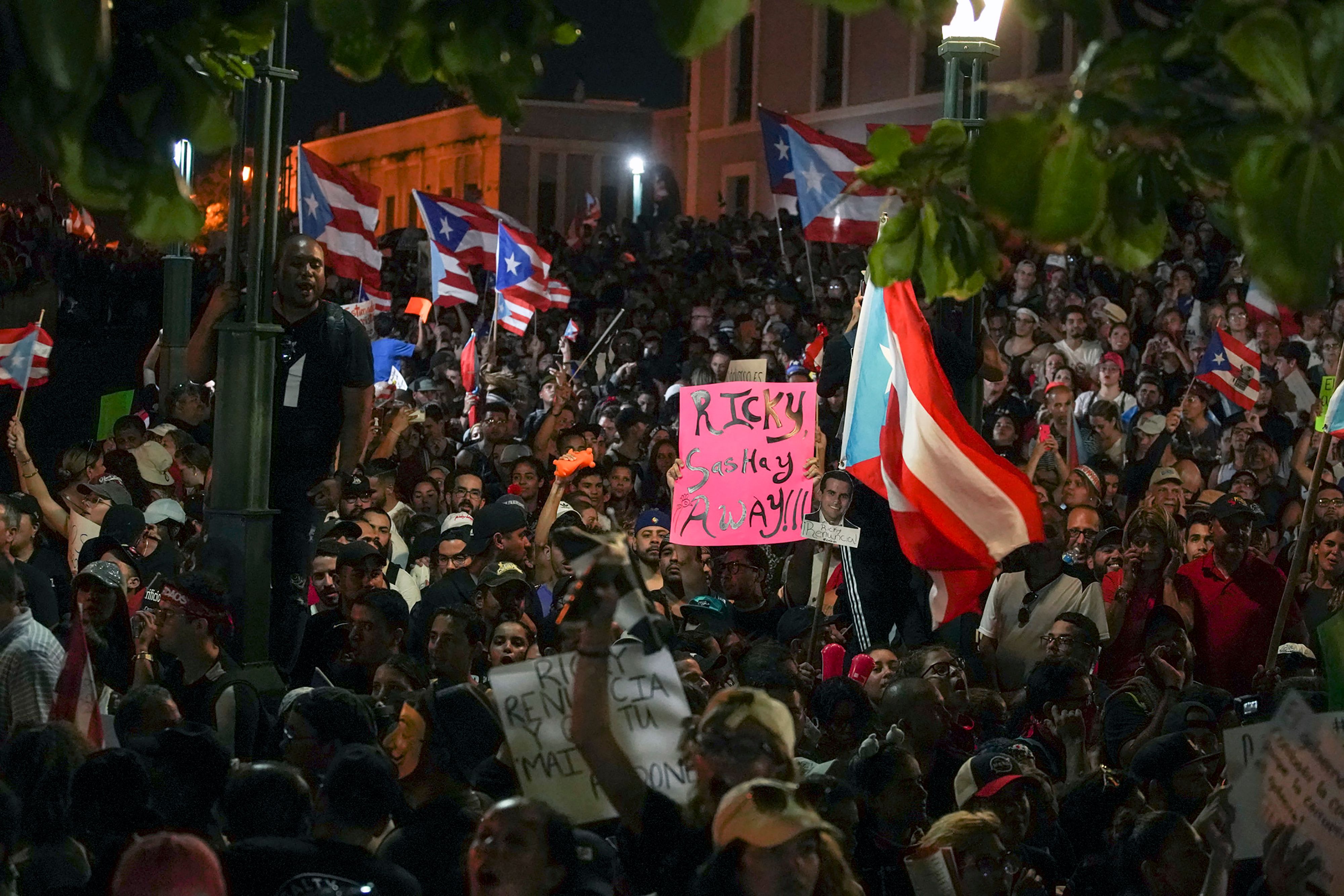 مظاهرات ليلة فى بورتوريكو