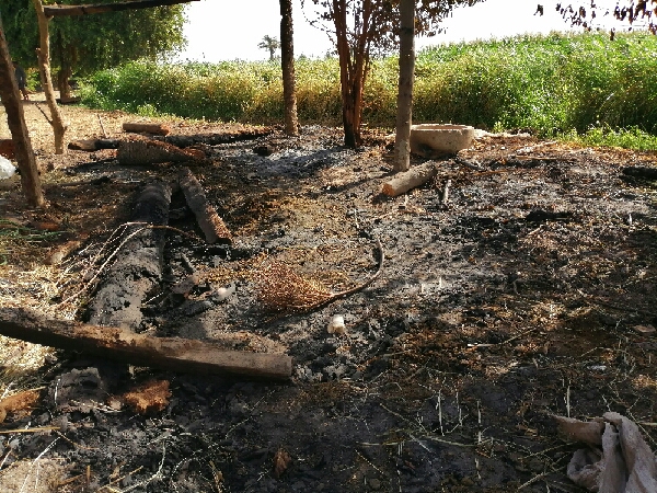 اثار الحريق