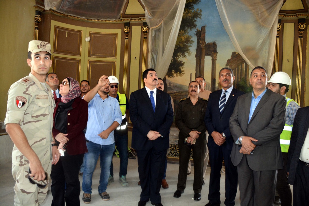 محافظ القليوبية يتفقد أعمال ترميم قصر محمد علي بشبرا الخيمة (3)