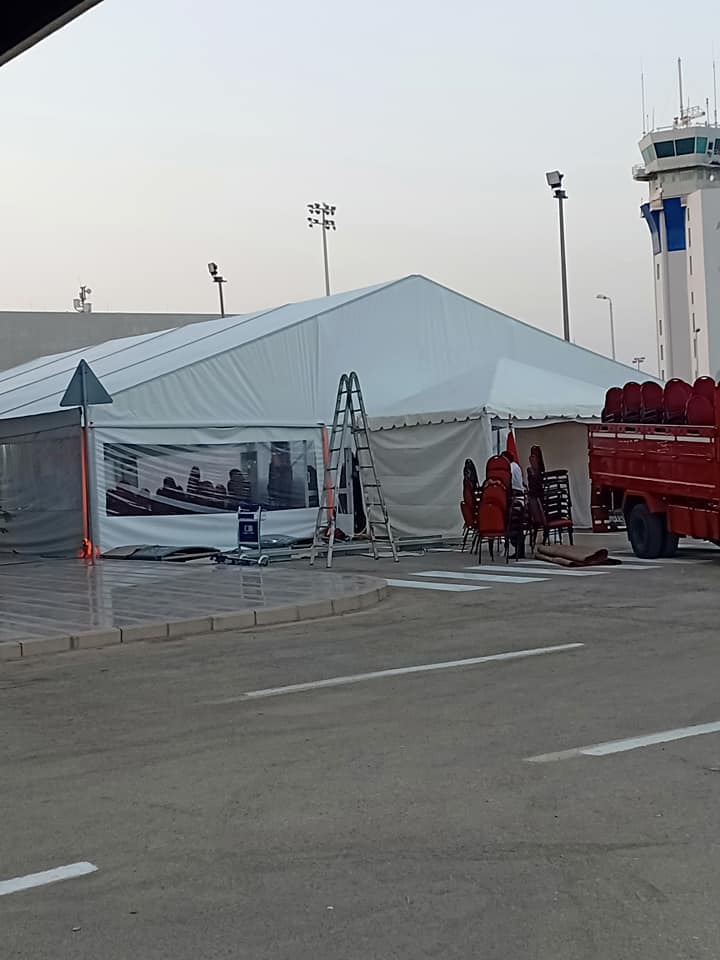 تجهيز خيمة الحجاج وإستعدادات مطار الأقصر الدولي (4)