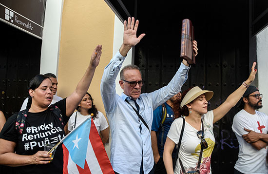 مظاهرات بورتوريكو للمطالبة برحيل حاكم البلاد