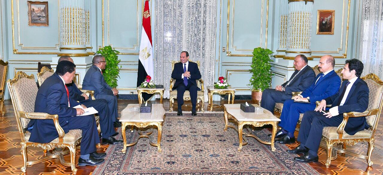 استقبل الرئيس عبد الفتاح السيسي ، اليوم الخميس ، بقصر المنتزه بالإسكندرية جيدو اندارجاشيو، وزير الخارجية الإثيوبي
