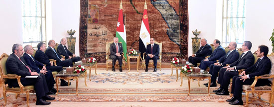 الرئيس عبد الفتاح السيسى والملك عبد الله الثاني  (3)
