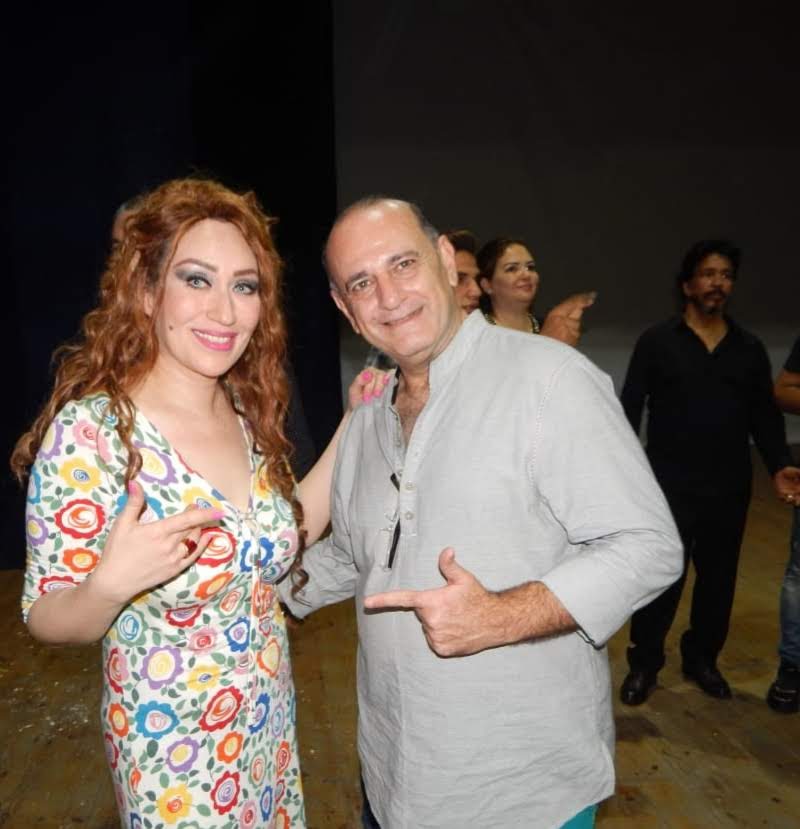 الفنانة ايناس مكي مع مصمم الاستعراضات هشام المقدم