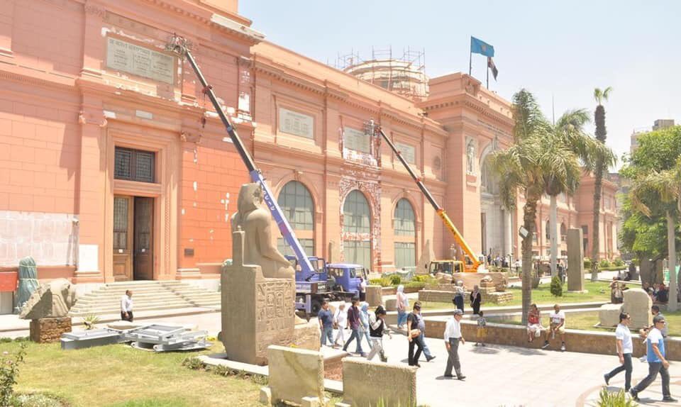 خلال أعمال تطوير المتحف المصرى بالتحرير (1)