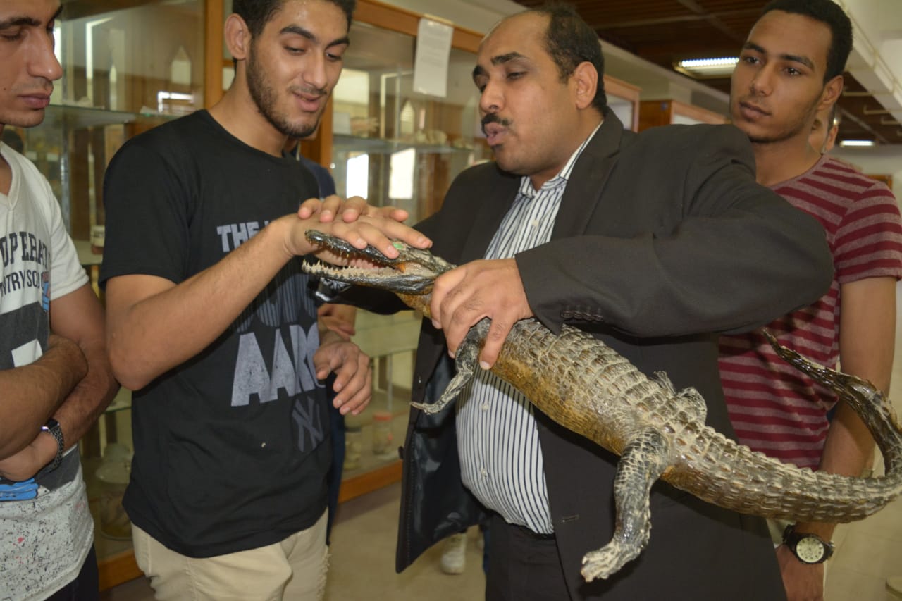 طلاب مدرسة النور للمكفوفين في زيارة لمتحف علم الحيوان بجامعة الازهر بأسيوط (16)