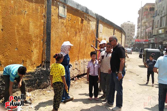 حملة تشجير ونظافة وورش عمل فنية بمدينة العياط (3)