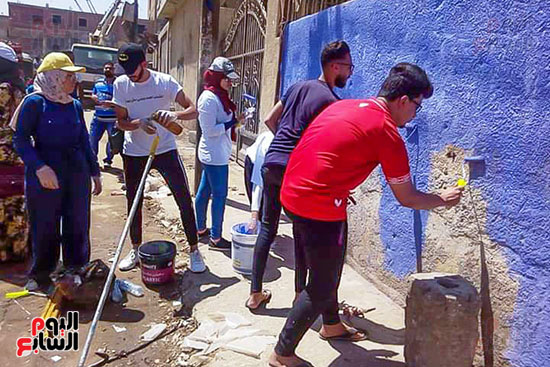 حملة تشجير ونظافة وورش عمل فنية بمدينة العياط (17)