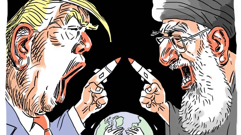 صحيفة أرجنتينية تنشر كاريكاتير عن التوتر المتصاعد بين إيران وأمريكا اليوم السابع