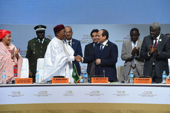  الرئيس عبد الفتاح السيسى خلال أعمال قمة النيجر (9)