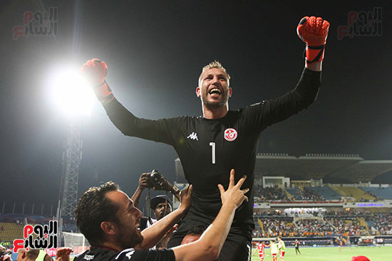 احتفالات لاعبي تونس