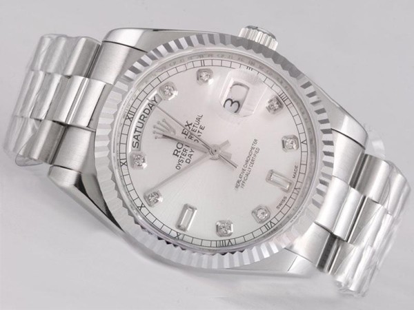 Rolex-Day-Date-Replica-Watch-Movement-Silver-Dial