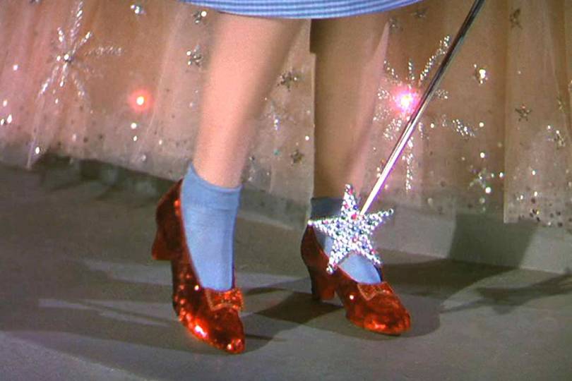 أحذية دوروثي الحمراء من The Wizard of Oz