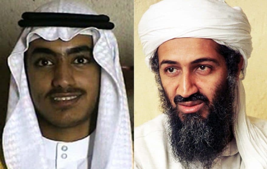 اسامة بن لادن ونجله حمزة