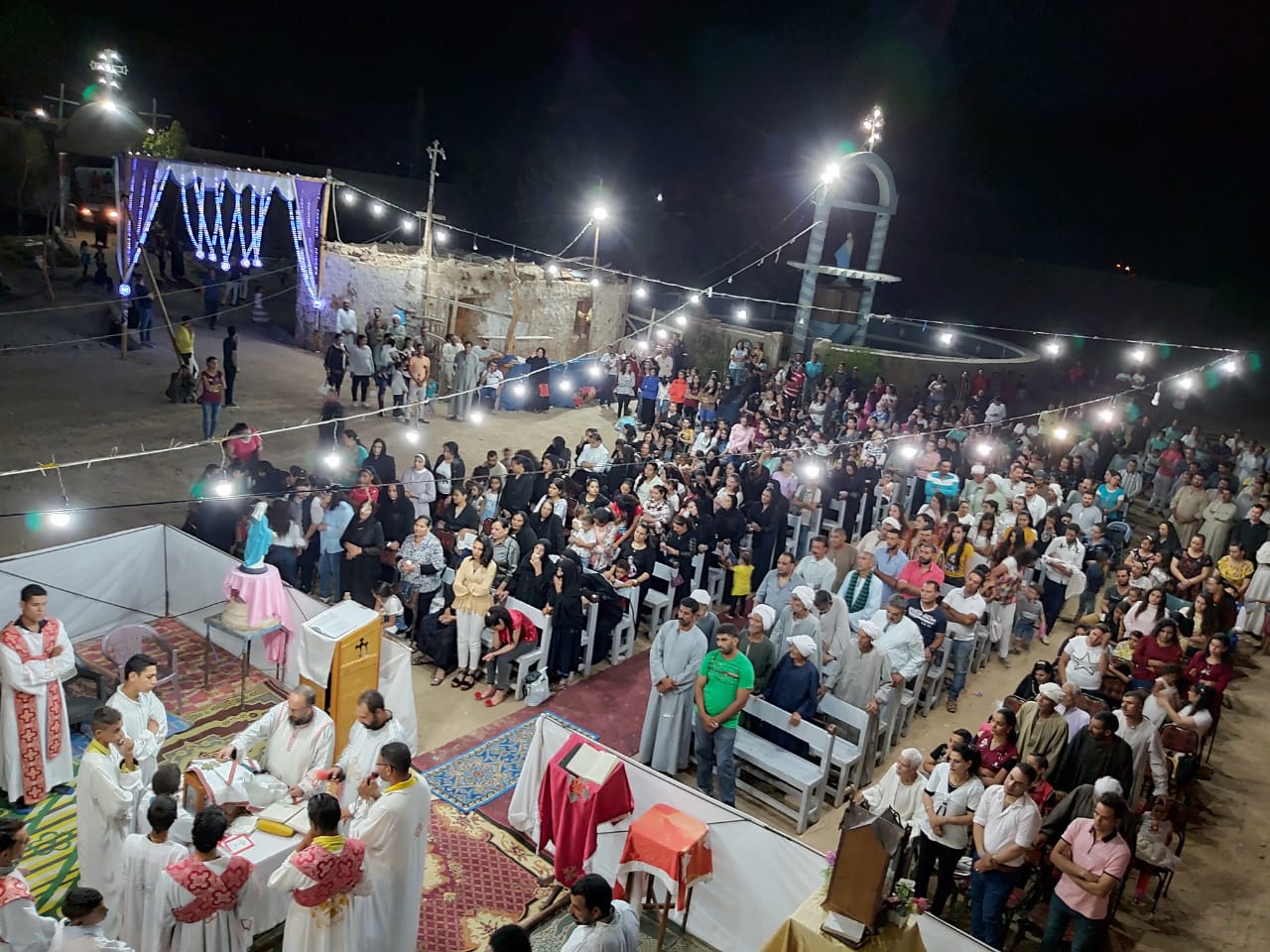 كنيسة العذراء  الكاثوليكية بالرزيقات تحتفل بعيد العذراء  (2)