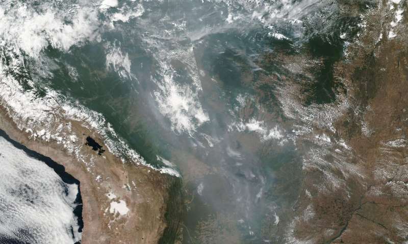شاهد صورة ناسا من الفضاء توضح تأثير حرائق الأمازون على أمريكا