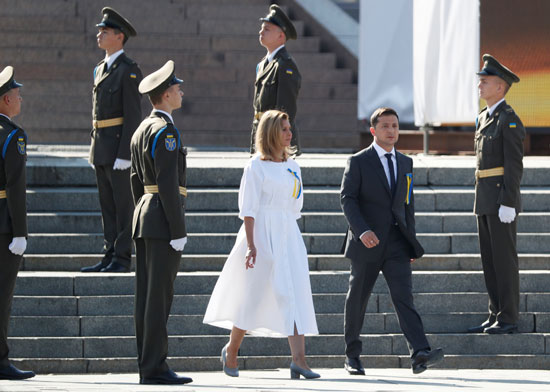 الرئيس الأوكرانى وزوجته