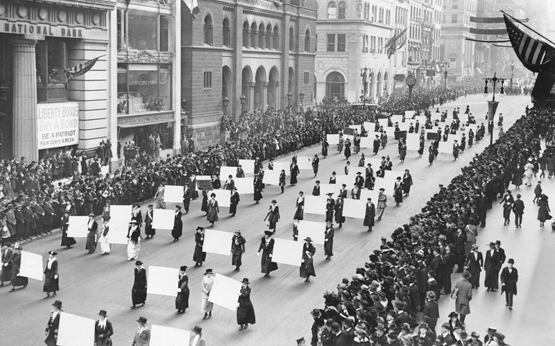 مظاهرات نسائية في أمريكا 1917