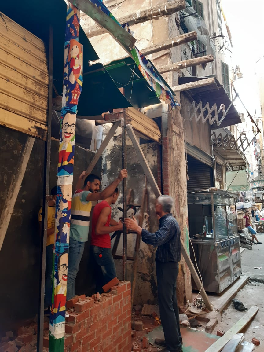 إيقاف بناء مخالف و غلق مقهى للمرة الثانية بأحياء الاسكندرية (3)