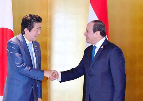 الرئيس السيسى ورئيس وزراء اليابان (13)