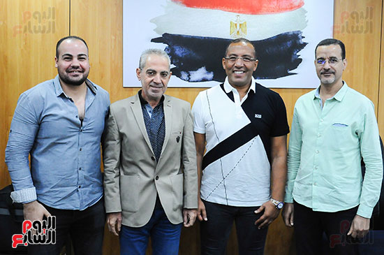 خالد صلاح رئيس مجلس إدارة وتحرير اليوم السابع مع الناقد السينمائى الأمير أباظة (1)