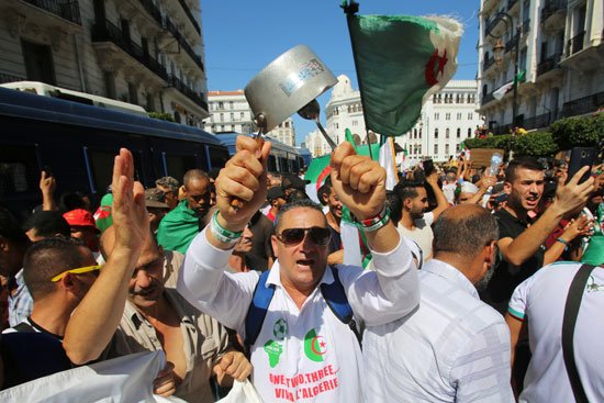 جانب من الاحتجاجات فى الجزائر