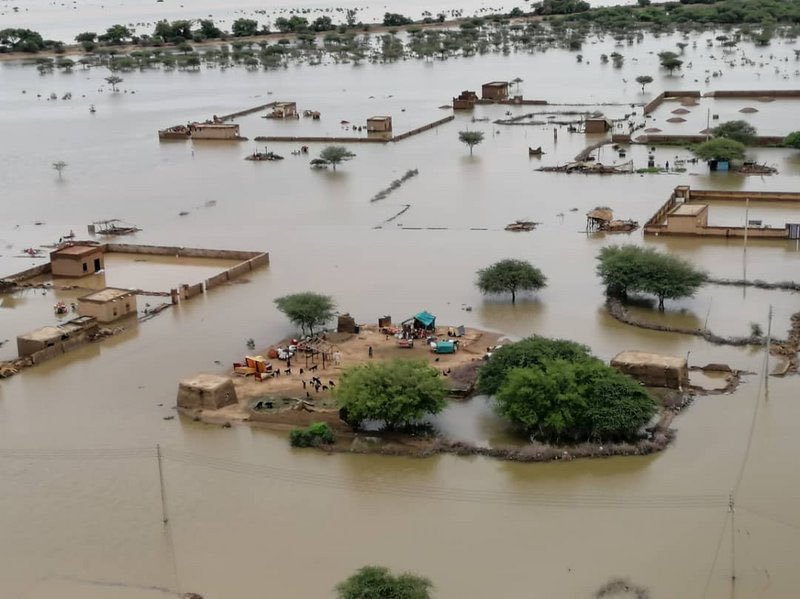 غرق منازل الأهالى فى السودان