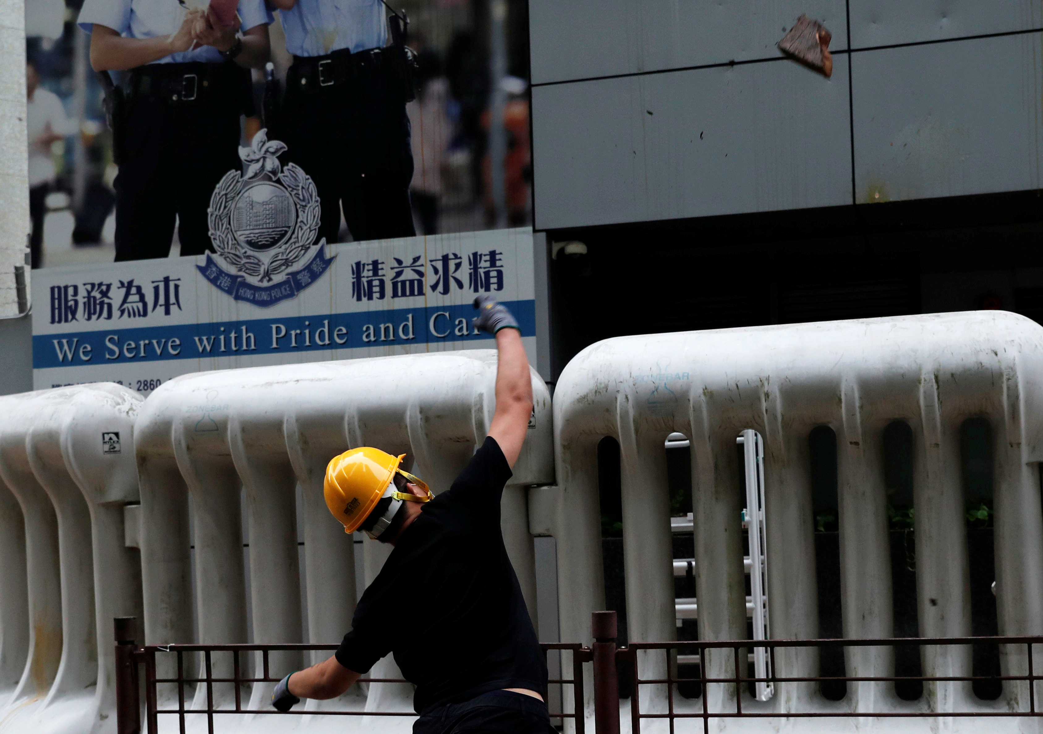 جانب من الحتجاجات بهونج كونج