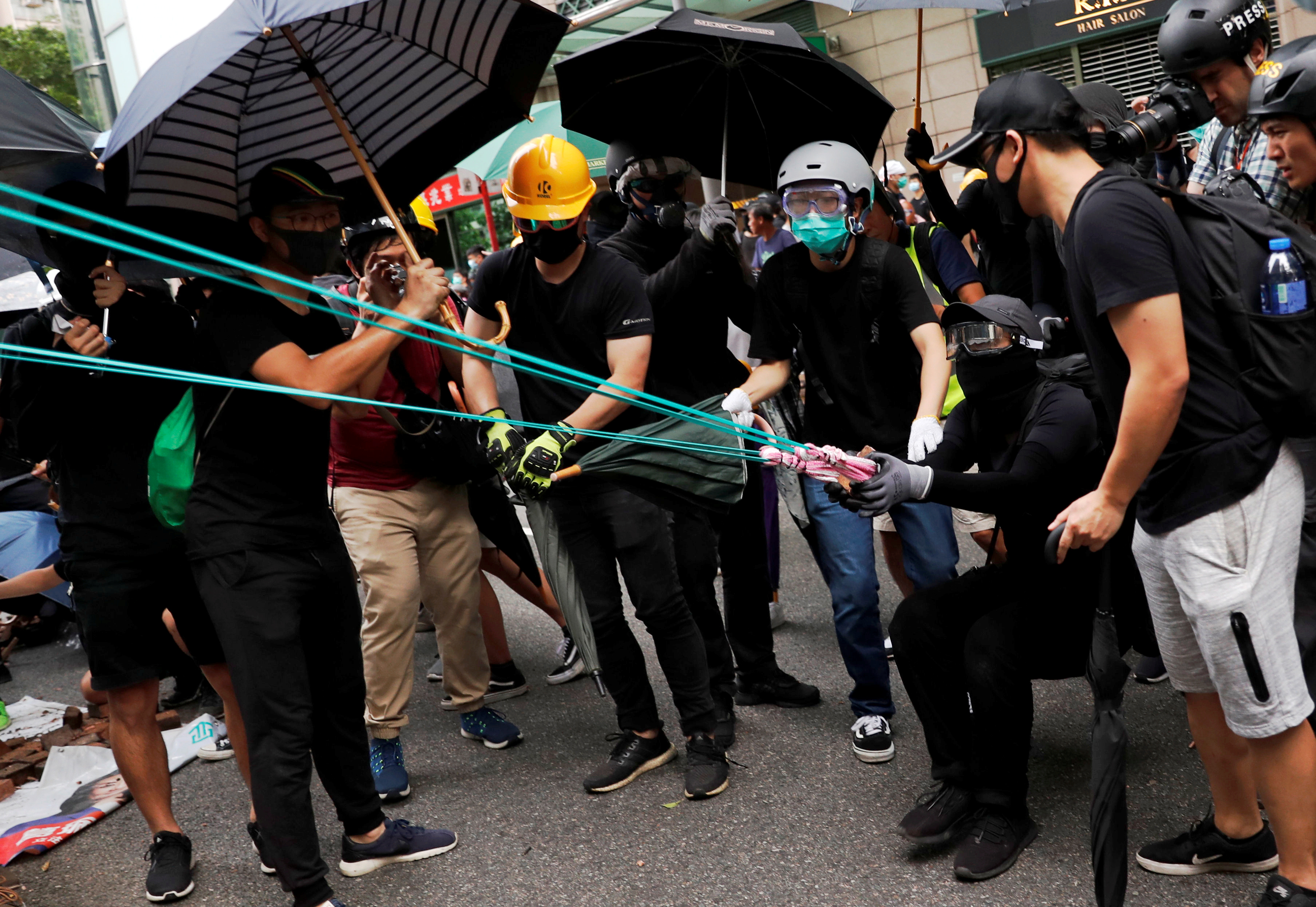 المحتجين بهونج كونج