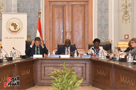 الجلسة الافتتاحية لاجتماعات لجنة العلاقات والتعاون الدولي بالبرلمان الأفريقي (12)