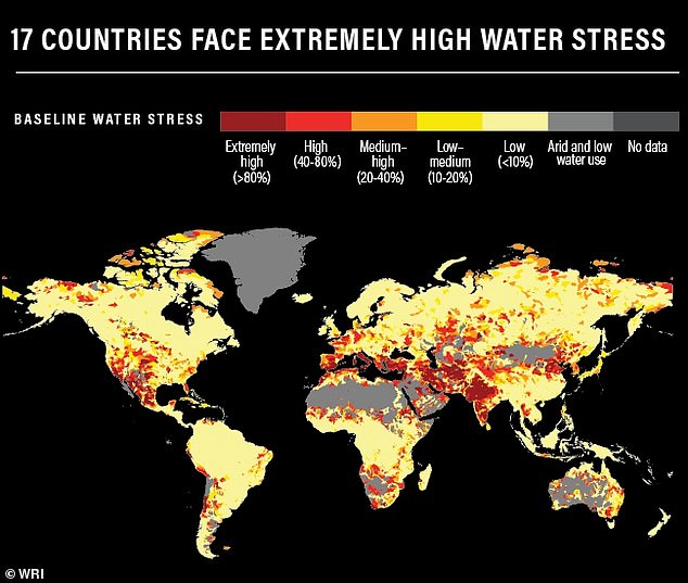 خريطة انعدام المياه