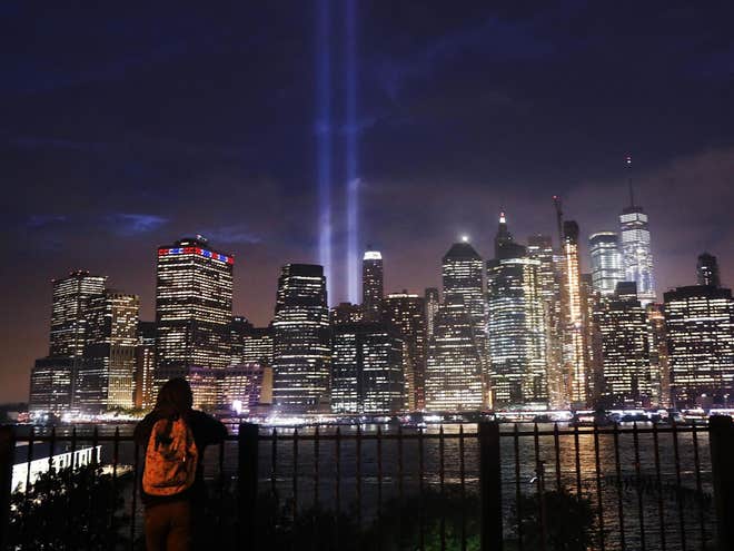 أضواء احياء ذكرى 11 سبتمبر