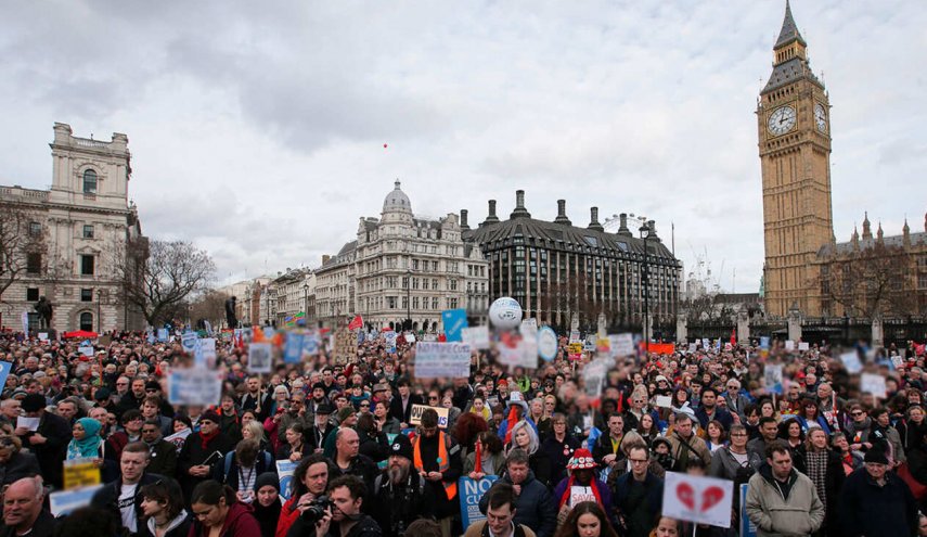 مظاهرات فى لندن