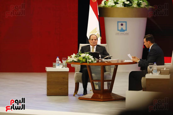  الرئيس السيسى، خلال جلسة اسأل الرئيس (6)