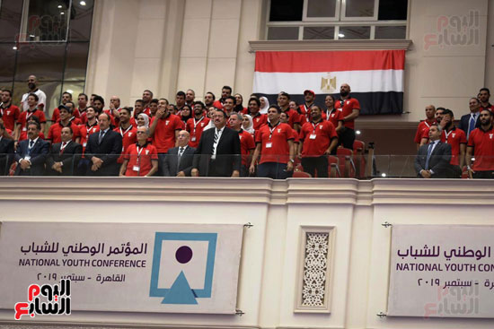 الرئيس السيسى خلال الاحتفاء بأبطال مصر فى دورة الألعاب الأفريقية (7)