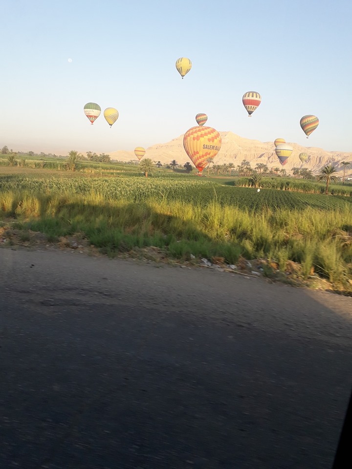 سماء محافظة الأقصر تشهد تحليق 30 رحلة بالون طائر تقل 250 سائح أجنبي (1)
