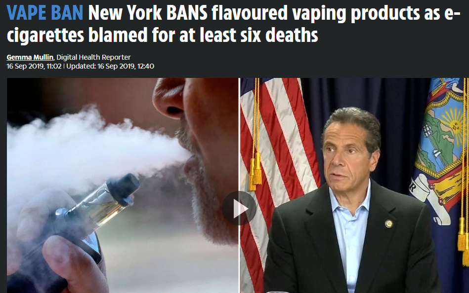 نيويورك تحظر بيع السجائر الالكترونية