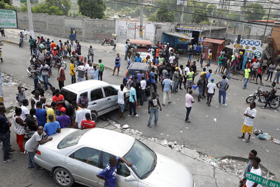 جانب من الاحتجاجات فى هايتى