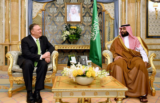 لقاء-الأمير-محمد-بن-سلمان-بوزير-الخارجية-الأمريكى