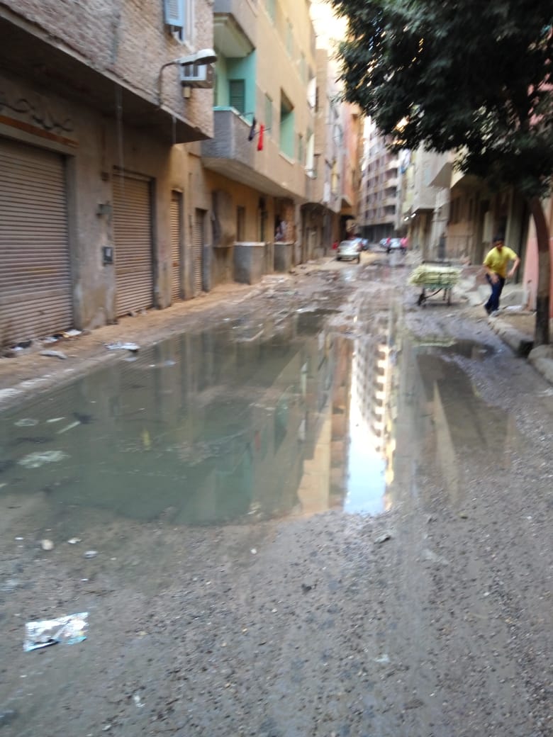 مياه الصرف بشارع وابور عصمت