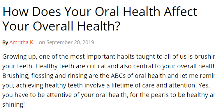 صحة جسمك من صحة اسنانك