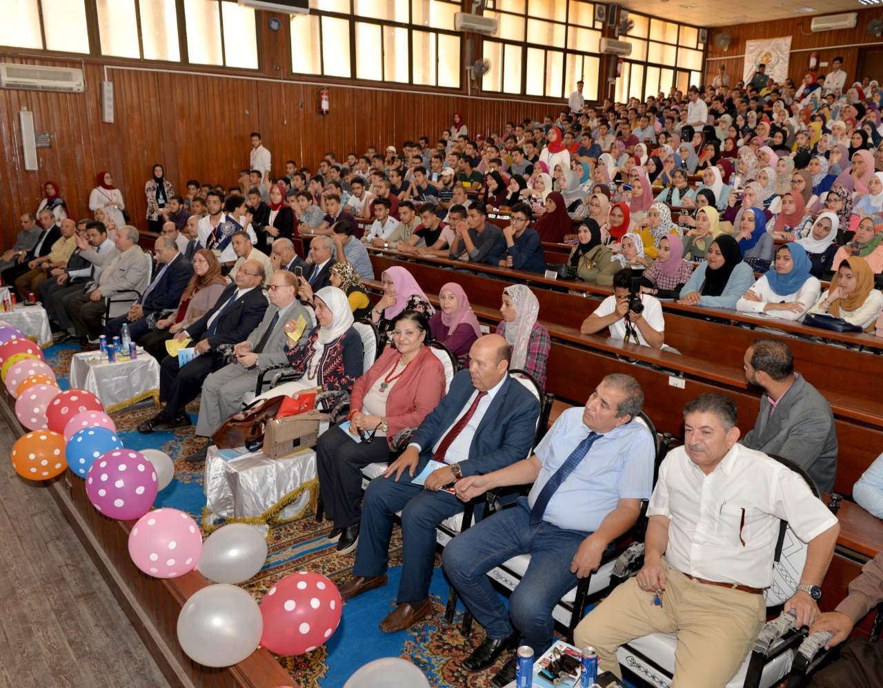 جانب من حفل استقبال طلاب جامعة المنصورة