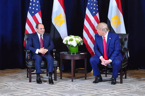 ترامب يؤكد للسيسي دور مصر المحورى فى المنطقة